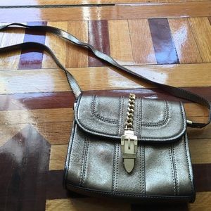 Milly gold metallic crossbody bag