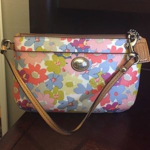 Floral Coach wristlet