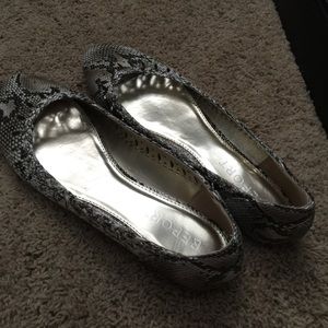 Snake skin flats great for work or night out