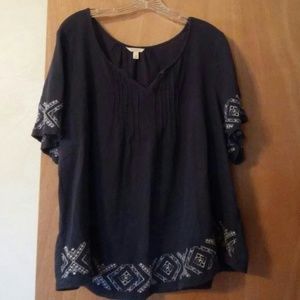 Sonoma navy blue top Size 3x