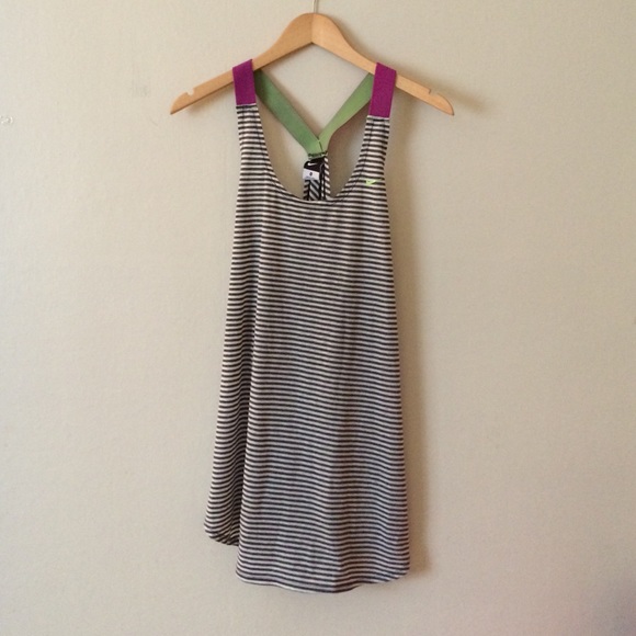 Grey-striped Nike Tunic Tank NWOT