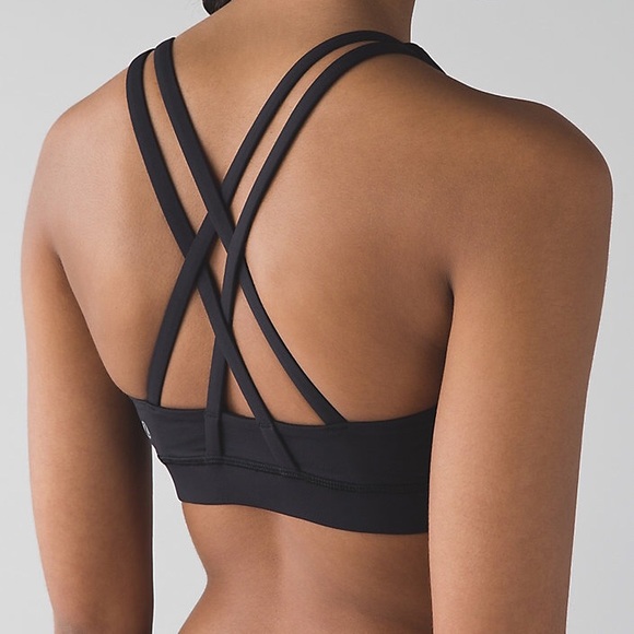 lululemon athletica black energy sports bra - sz 8