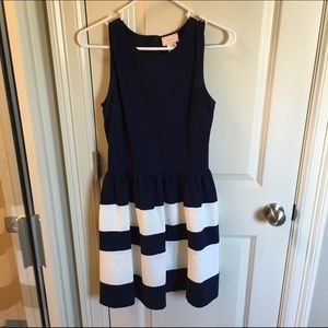 Love...ady blue and white stripped dress