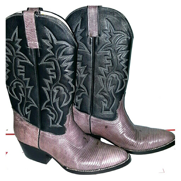 Tony Leather Other - Tony Leather cowboy lizard boots men's 7 women's 9