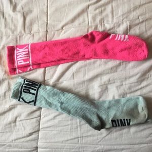 brand pink long socks