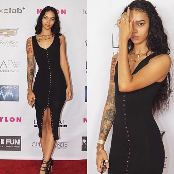 Cute black button up dress