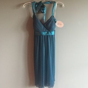 Blue, sparkly cocktail dress!