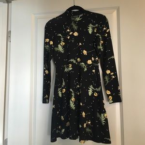 Topshop Floral Fit and Flare Dress