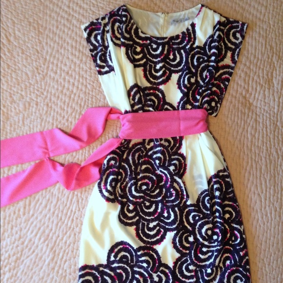 Eliza J drape sleeve sash dress