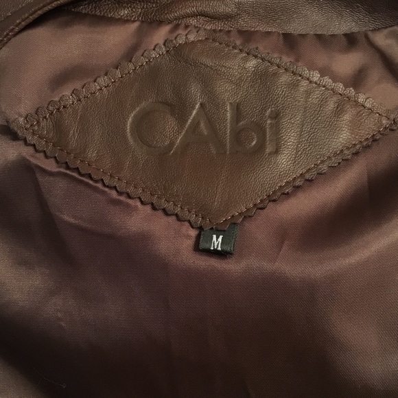 CABI Chocolate Brown 100% Leather Vest. Size M - Picture 3 of 3