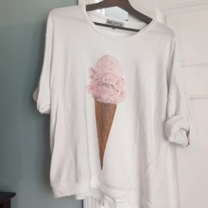 Wild fix ice cream sweatshirt short sleeve SzM
