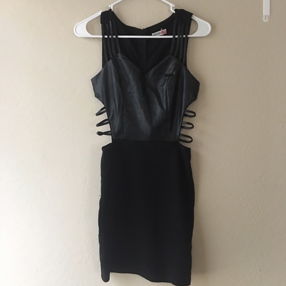 Sexy Bodycon Cutout Leather