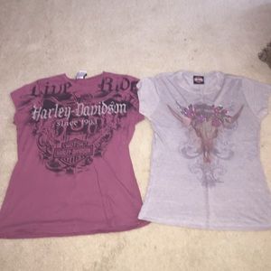 Two Harley Davidson tees