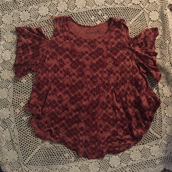 Free People Cut-out shoulder top