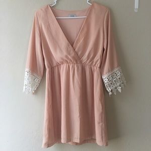 Peach and Lace Tobi Dress