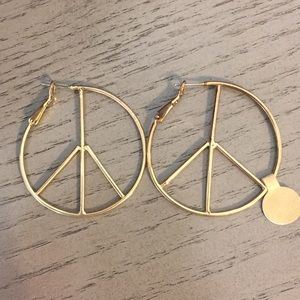 Peace Hoop Earrings