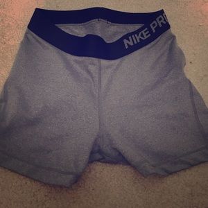 Nike grey spandex shorts