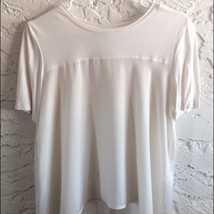 Loft Mixed Media Short Sleeved Blouse
