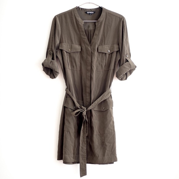 express button down dress