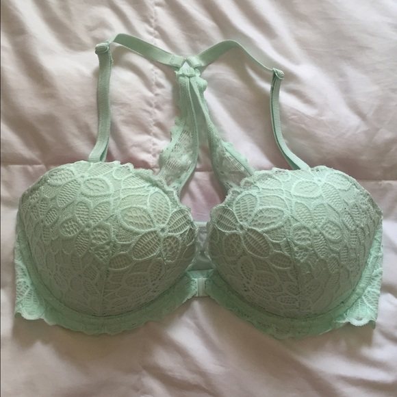 Teal blue padded bralette from Pink
