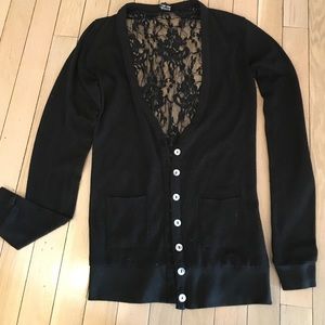 Black lace cardigan