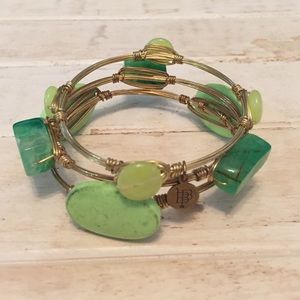 Shades of green Bourbon and Bowetie bangles