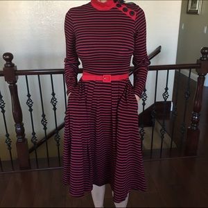 Bettie Page long sleeve dress