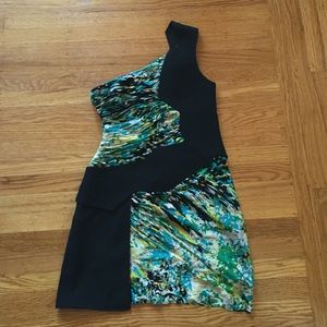 BCBG one shoulder dress