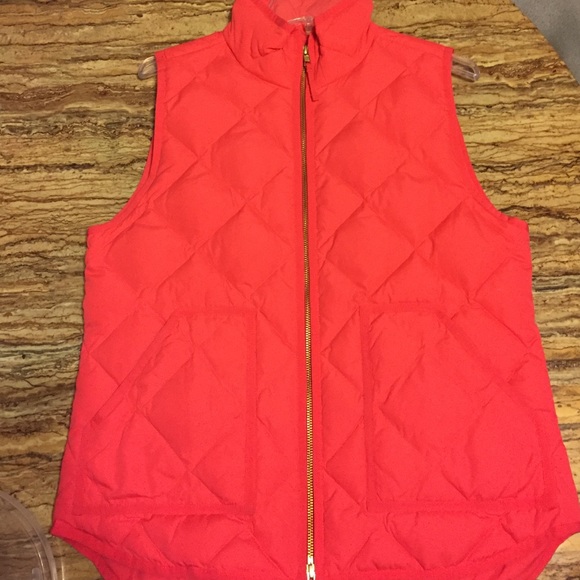 Jcrew coral puffer vest