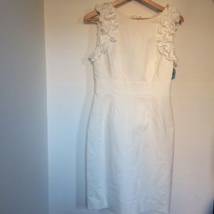 Tahari White Midi Dress