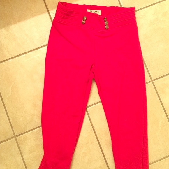 Red high wasted Jeggings