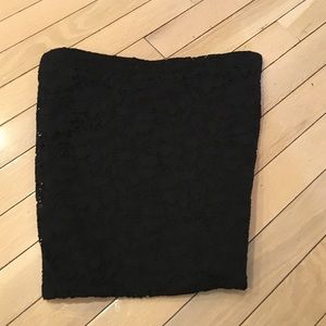 Black crochet looking crop top