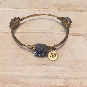 Small Druzy Bourbon and Bowetie bangle