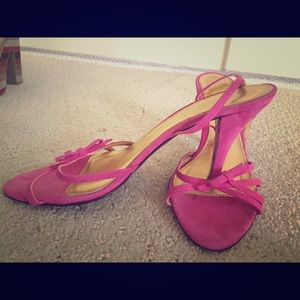 J Crew Hot pink strappy sandals.  Sz 8.