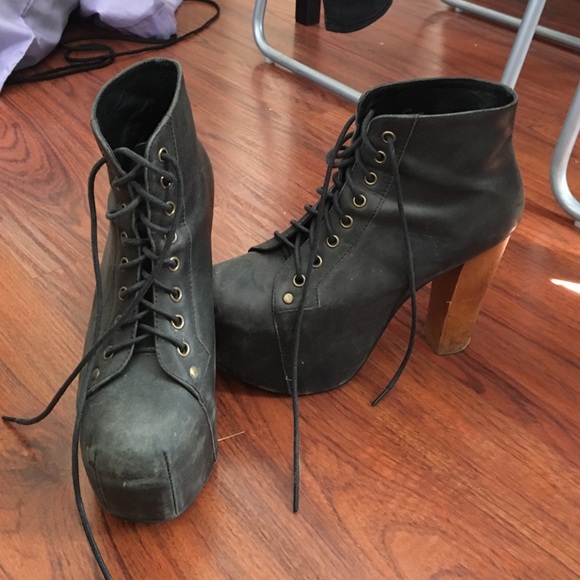 Lita distressed leather Jeffrey Campbell booties