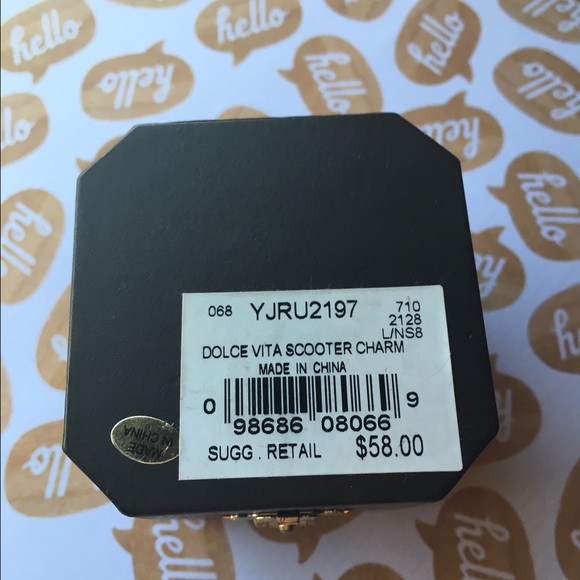 NWT Juicy Couture 'Dolce Vita' Scooter/Vespa Charm - Picture 4 of 4