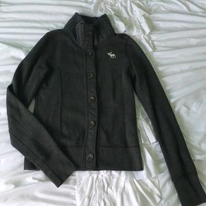 Gray button up sweater