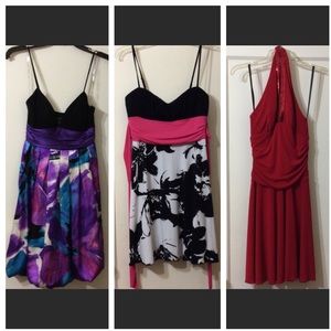 3 Party Dresses - Size 7/Medium Juniors