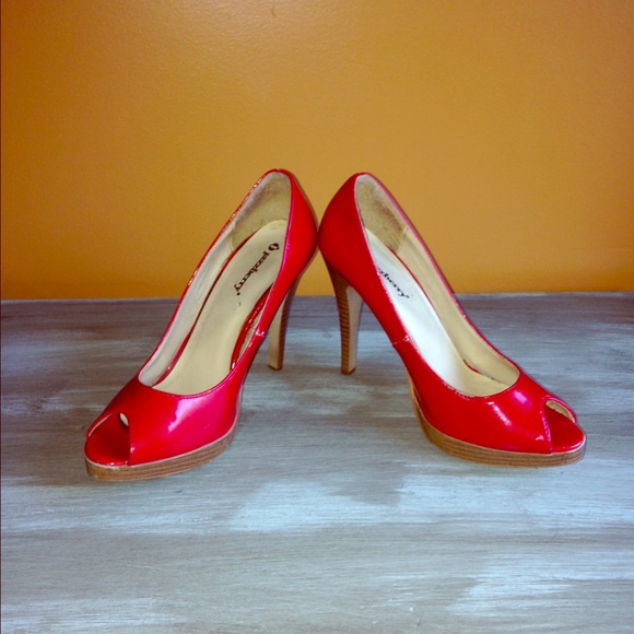 Cherry red pumps