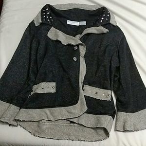 Soft black distressed jacket