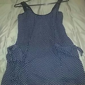 Little black dot dress top