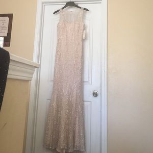 Badgley Mischka collection nude color size 2 dress