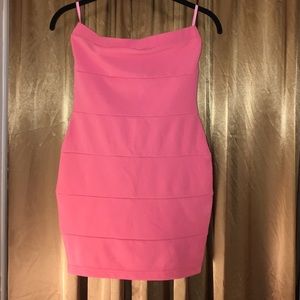 Pink bandage dress