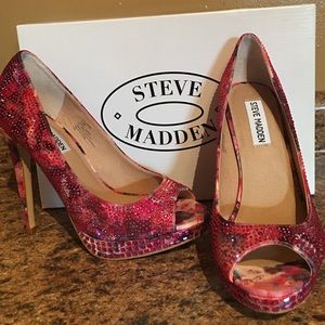 Pink Peep Toe Heels