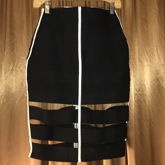Black & white bandage skirt Brand New NO tag