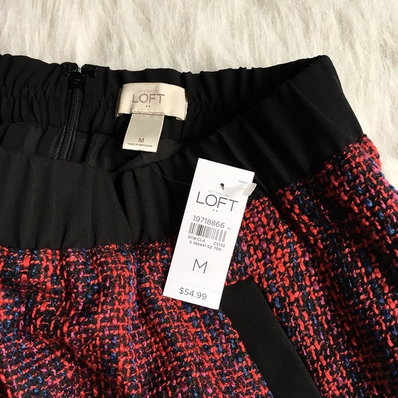 ❌SOLD❌ LOFT Tweed Elastic-Waist Skirt - Picture 3 of 4