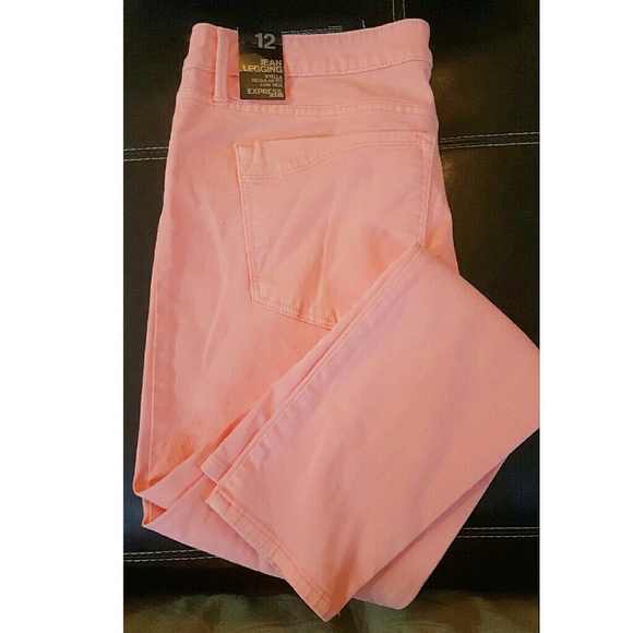 Express neon pink jegging