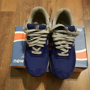 Blue and silver new balance