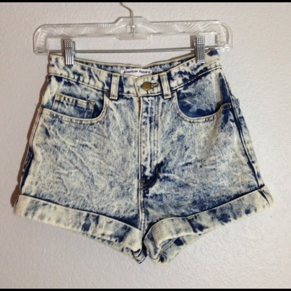 AA acid wash high waist cutoff shorts