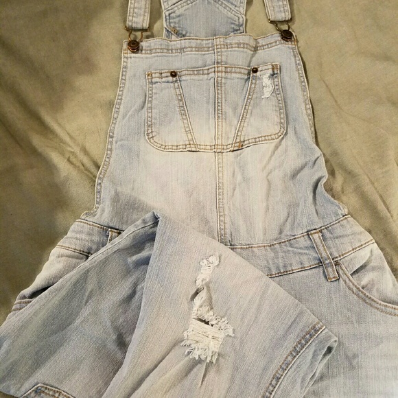 Denim Overalls. Size XXL  light wash.